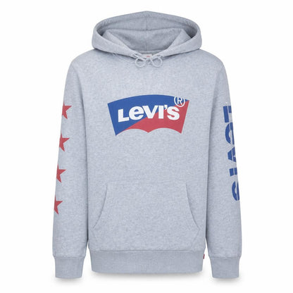 Mens UK Size M Levi's Grey Pullover Hoodie