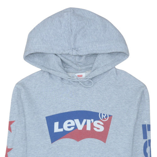 Mens UK Size M Levi's Grey Pullover Hoodie