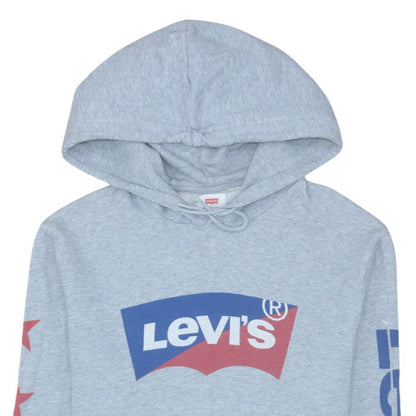 Mens UK Size M Levi's Grey Pullover Hoodie