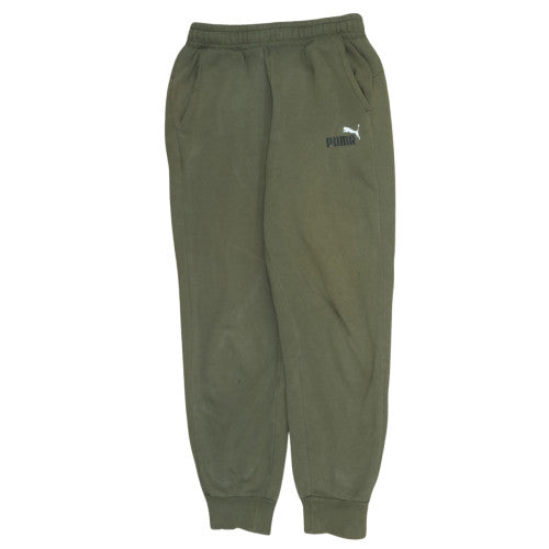 Mens UK Size S PUMA Regular Fit Jogger Green Trousers