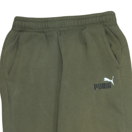 Mens UK Size S PUMA Regular Fit Jogger Green Trousers