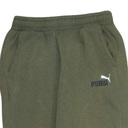 Mens UK Size S PUMA Regular Fit Jogger Green Trousers