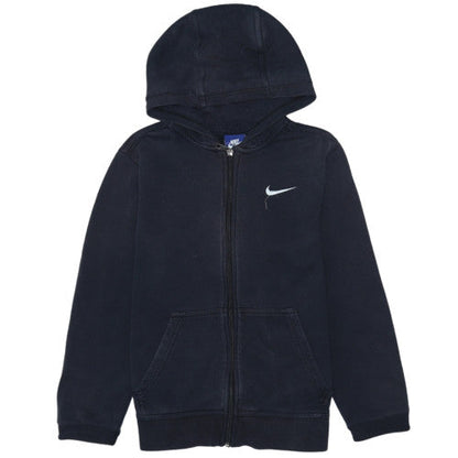 Nike Boys Black Full Zip Hoodie Sweatshirt 12-13 Years Fleece Lined