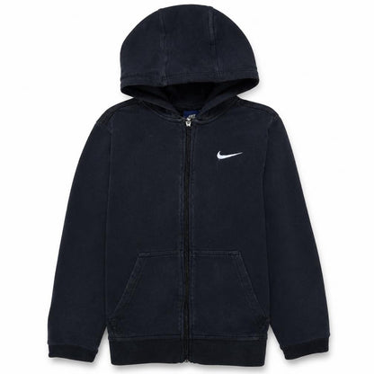 Nike Boys Black Full Zip Hoodie Sweatshirt 12-13 Years Fleece Lined