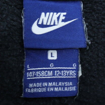 Nike Boys Black Full Zip Hoodie Sweatshirt 12-13 Years Fleece Lined