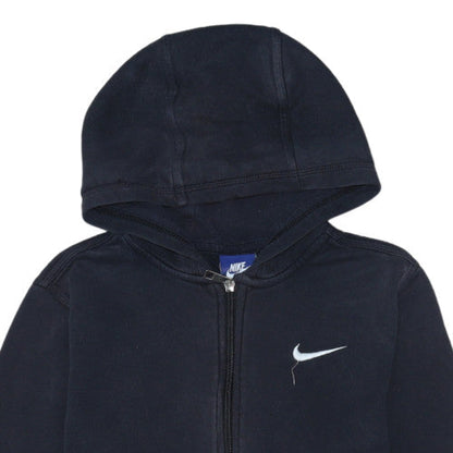 Nike Boys Black Full Zip Hoodie Sweatshirt 12-13 Years Fleece Lined