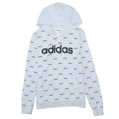Womens UK Size 12 adidas White Pullover Hoodie