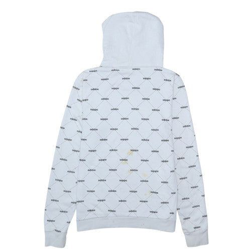 Womens UK Size 12 adidas White Pullover Hoodie