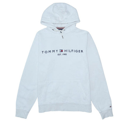 Mens UK Size M Tommy Hilfiger White Pullover Hoodie