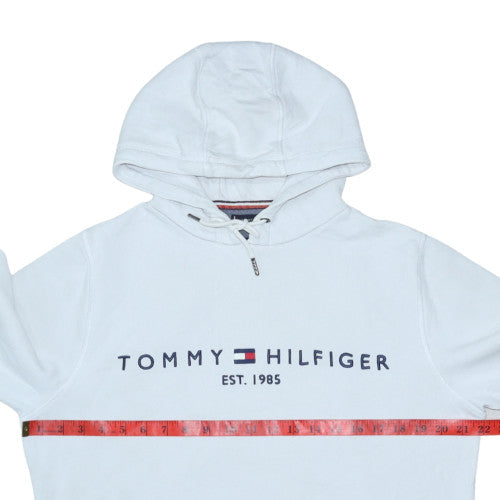 Mens UK Size M Tommy Hilfiger White Pullover Hoodie