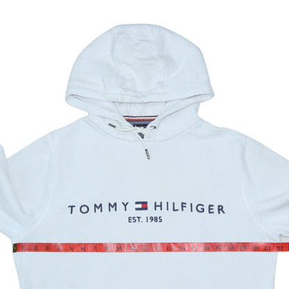Mens UK Size M Tommy Hilfiger White Pullover Hoodie