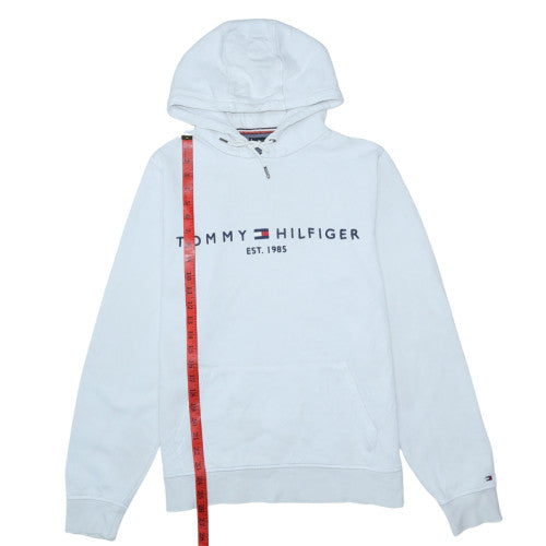 Mens UK Size M Tommy Hilfiger White Pullover Hoodie