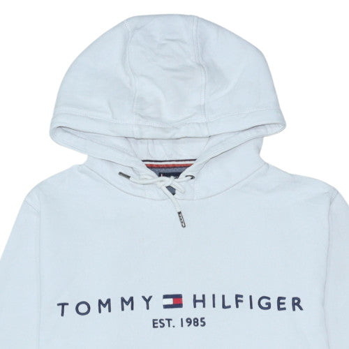 Mens UK Size M Tommy Hilfiger White Pullover Hoodie