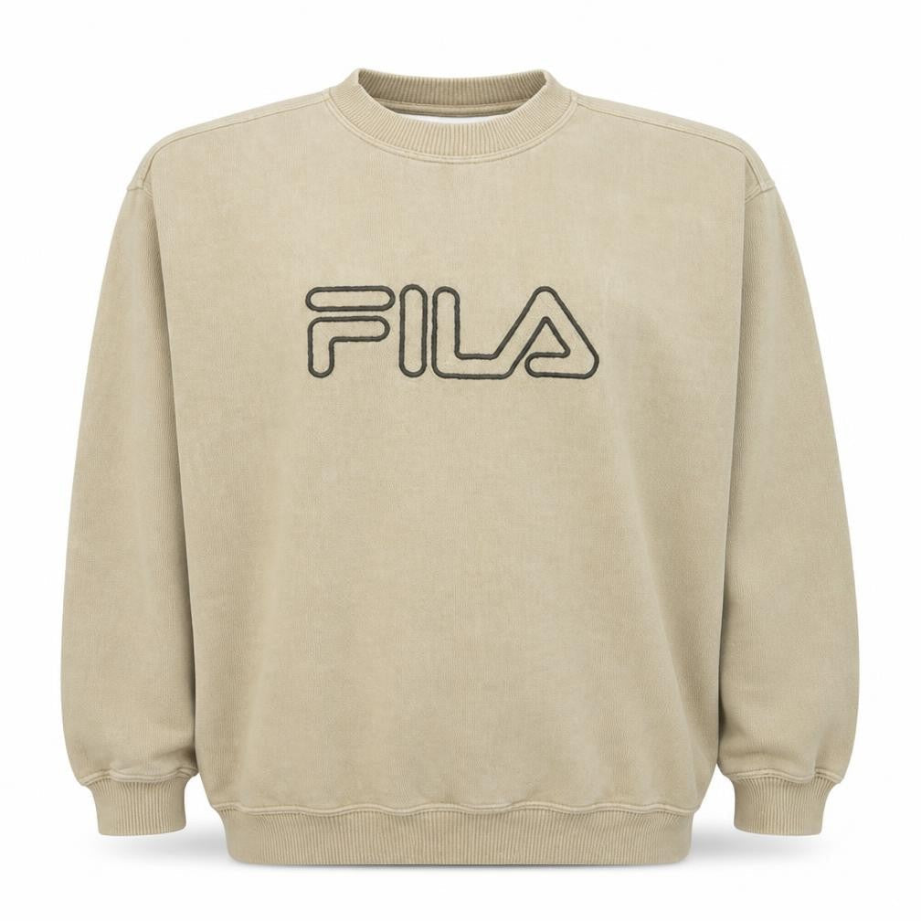 Mens UK Size 2XL FILA Beige Pullover Sweatshirt