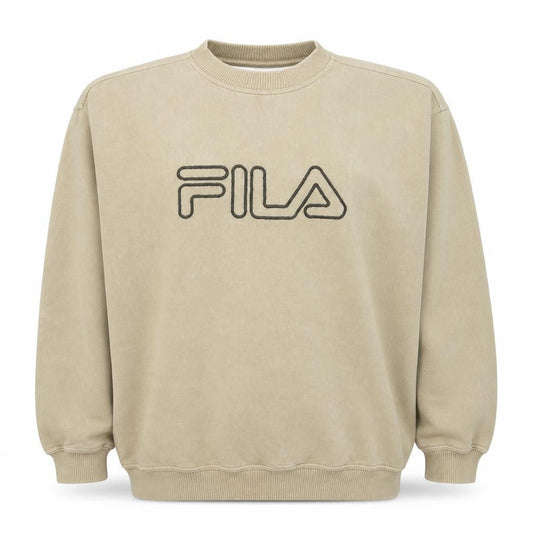 Mens UK Size 2XL FILA Beige Pullover Sweatshirt