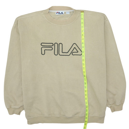 Mens UK Size 2XL FILA Beige Pullover Sweatshirt