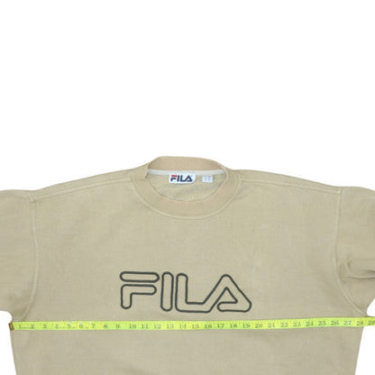Mens UK Size 2XL FILA Beige Pullover Sweatshirt