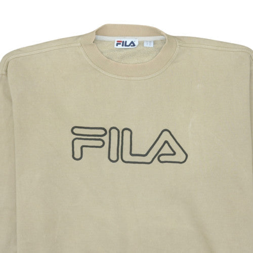 Mens UK Size 2XL FILA Beige Pullover Sweatshirt