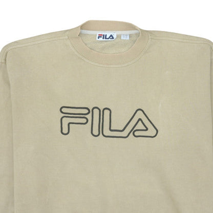Mens UK Size 2XL FILA Beige Pullover Sweatshirt