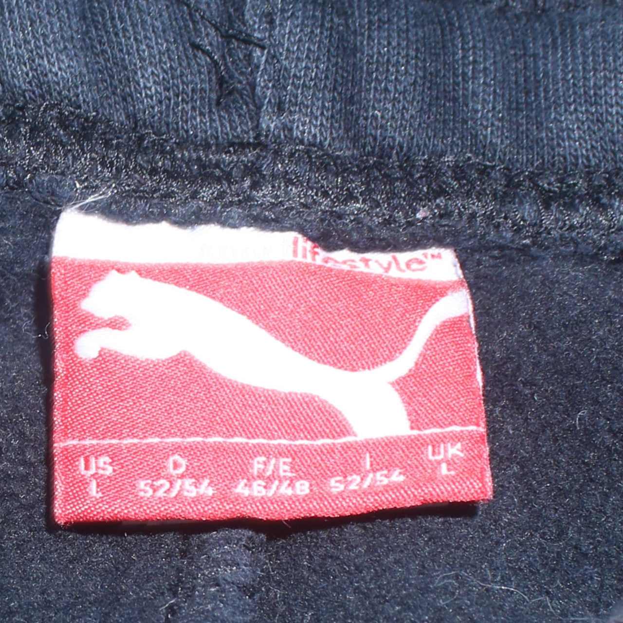 Mens UK Size L PUMA Regular Fit Sweatpants Black Trousers
