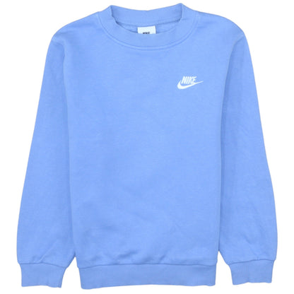 Nike Girls Blue Pullover Sweatshirt M 10-11 Years Crew Neck Fleece