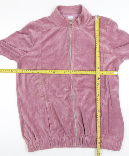 Womens UK Size 14 Cotton Traders Pink Full Zip Hoodie