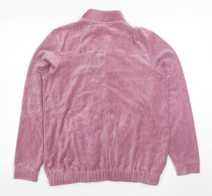 Womens UK Size 14 Cotton Traders Pink Full Zip Hoodie