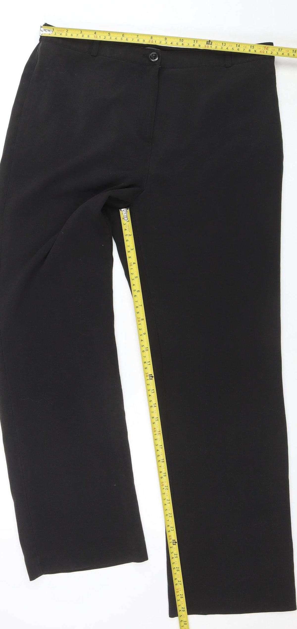 Debenhams Classics Womens Black Size 12 Straight Leg Trousers