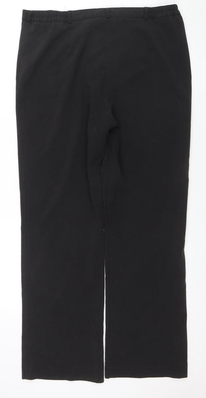 Debenhams Classics Womens Black Size 12 Straight Leg Trousers