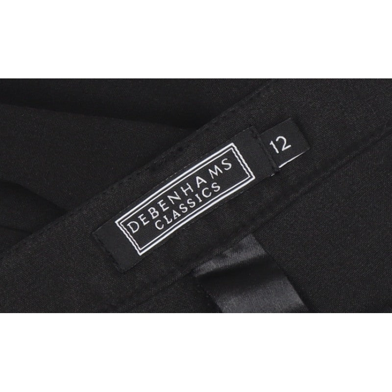 Debenhams Classics Womens Black Size 12 Straight Leg Trousers
