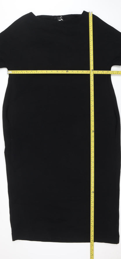 COS Women's Black Knee Length Stretch Sheath Dress M