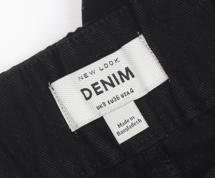 Womens UK Size 8 New Look Regular Fit Mom Black Jeans