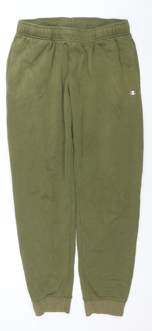 Mens UK Size L Champion Regular Fit Jogger Green Trousers
