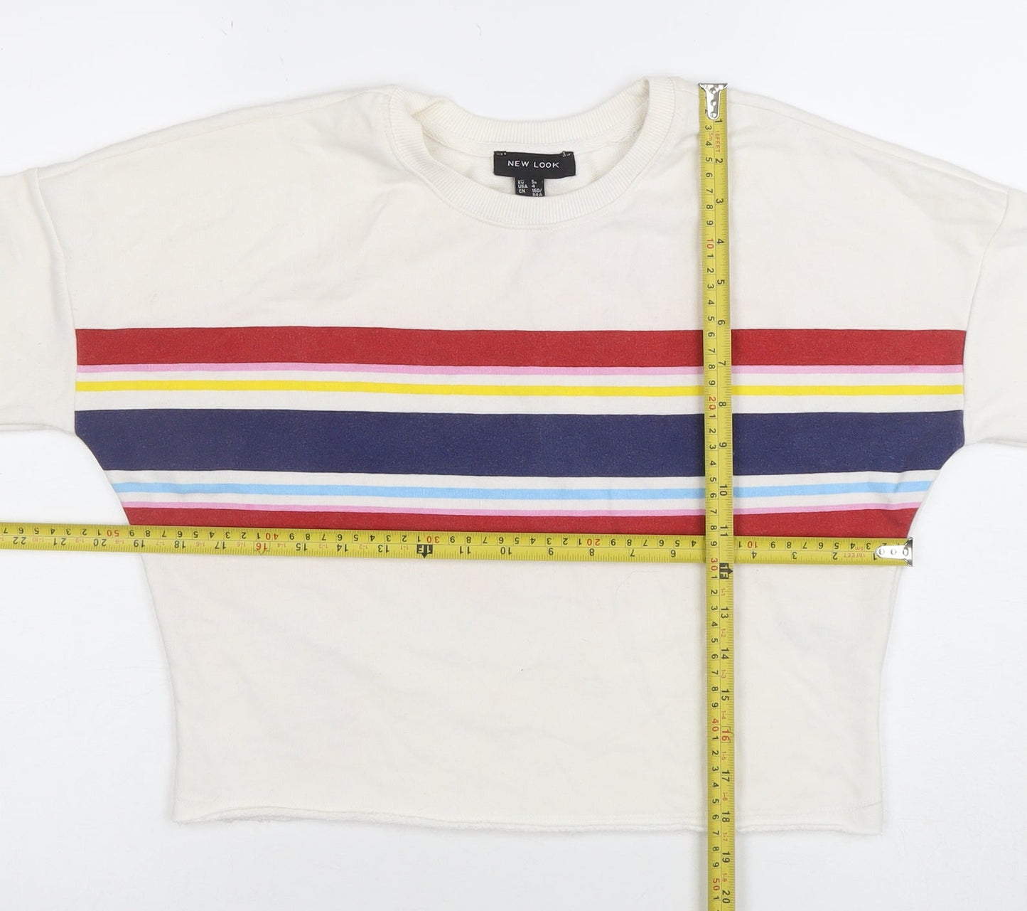 Womens UK Size 8 New Look White Pullover Sweatshirt