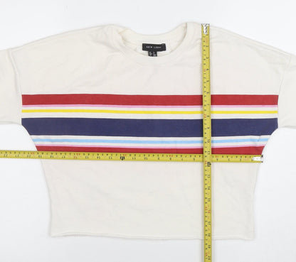 Womens UK Size 8 New Look White Pullover Sweatshirt