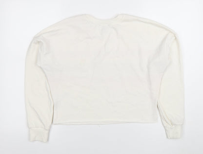 Womens UK Size 8 New Look White Pullover Sweatshirt