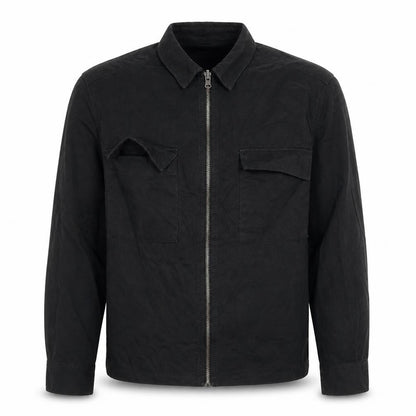 ASOS Design Men's Black Cotton Zip Jacket Size S Regular Fit