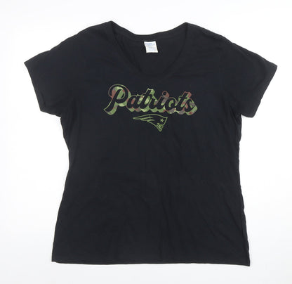 Womens UK Size L Port & Company Black Basic T-Shirt