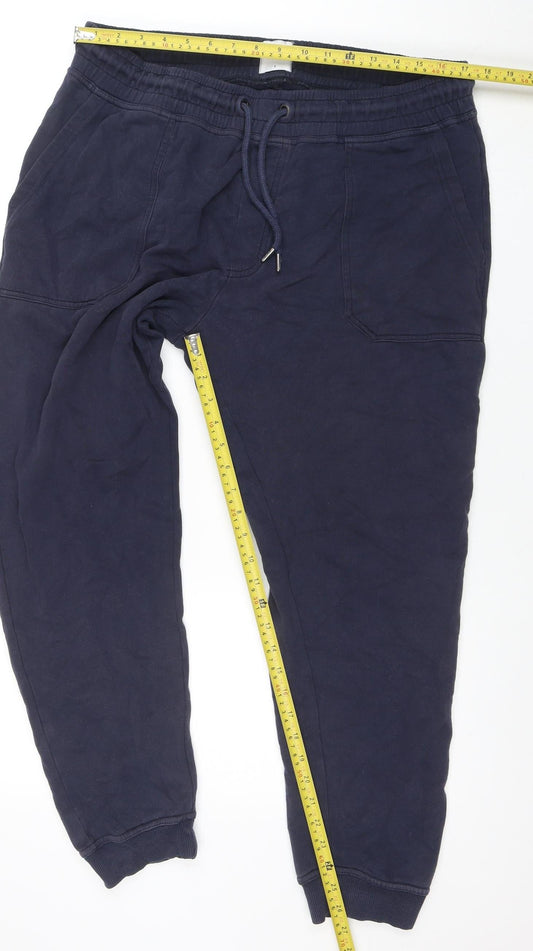Burton Menswear London Men's Blue L Jogger Trousers Cotton Blend