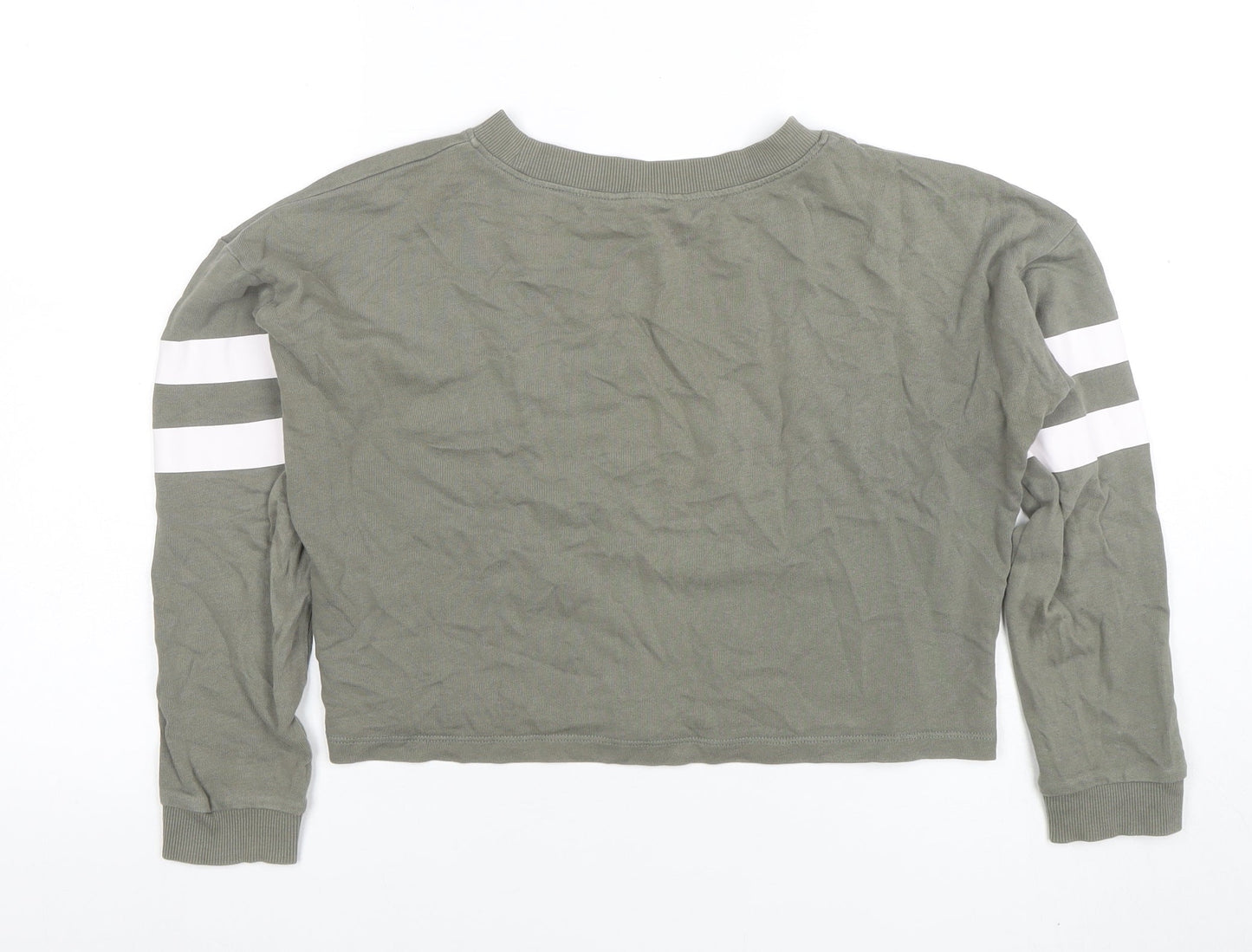 Girls UK Size 10-12 Years H&M Green Cropped T-Shirt