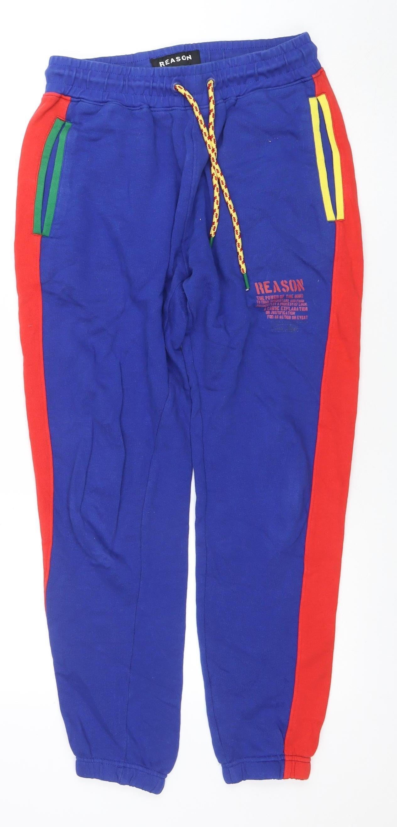 Mens UK Size S Reason Regular Fit Jogger Multicoloured Trousers