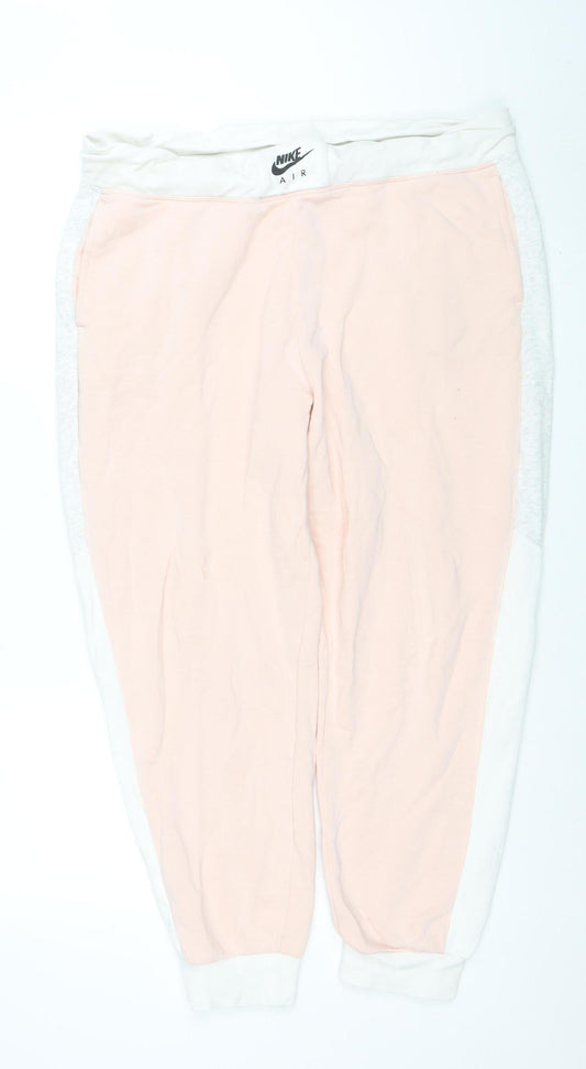 Womens UK Size XL Nike Relaxed Fit Jogger Pink Trousers