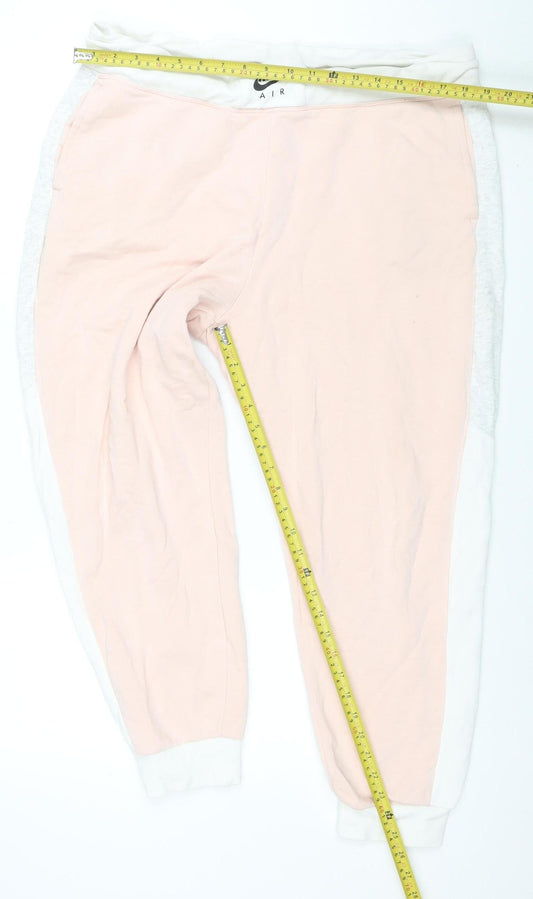 Womens UK Size XL Nike Relaxed Fit Jogger Pink Trousers