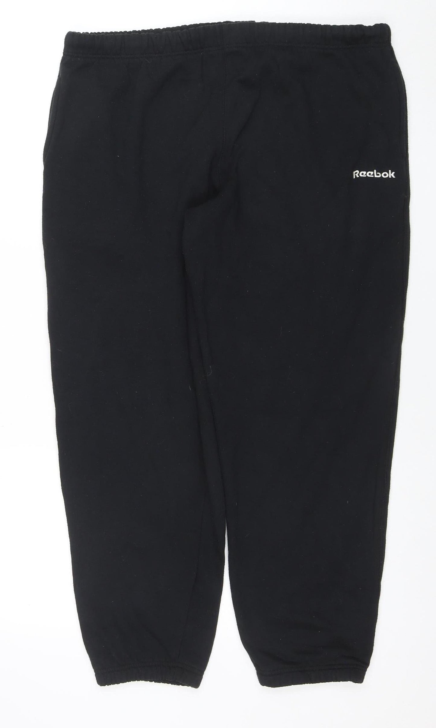 Womens UK Size 12 Reebok Regular Fit Sweatpants Black Trousers
