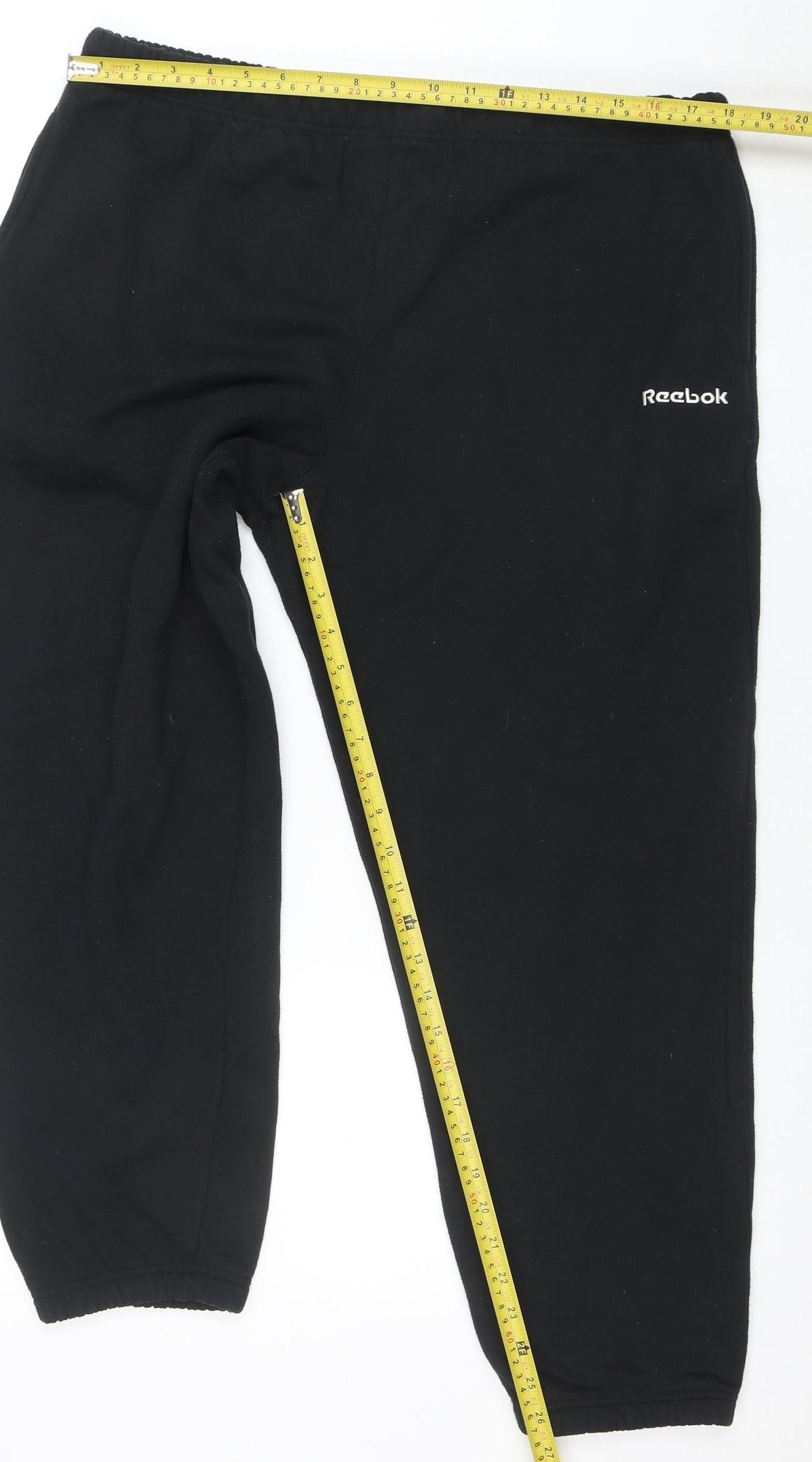 Womens UK Size 12 Reebok Regular Fit Sweatpants Black Trousers