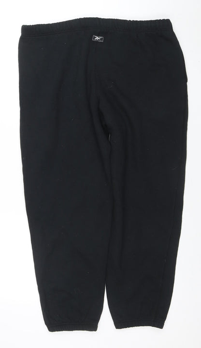 Womens UK Size 12 Reebok Regular Fit Sweatpants Black Trousers