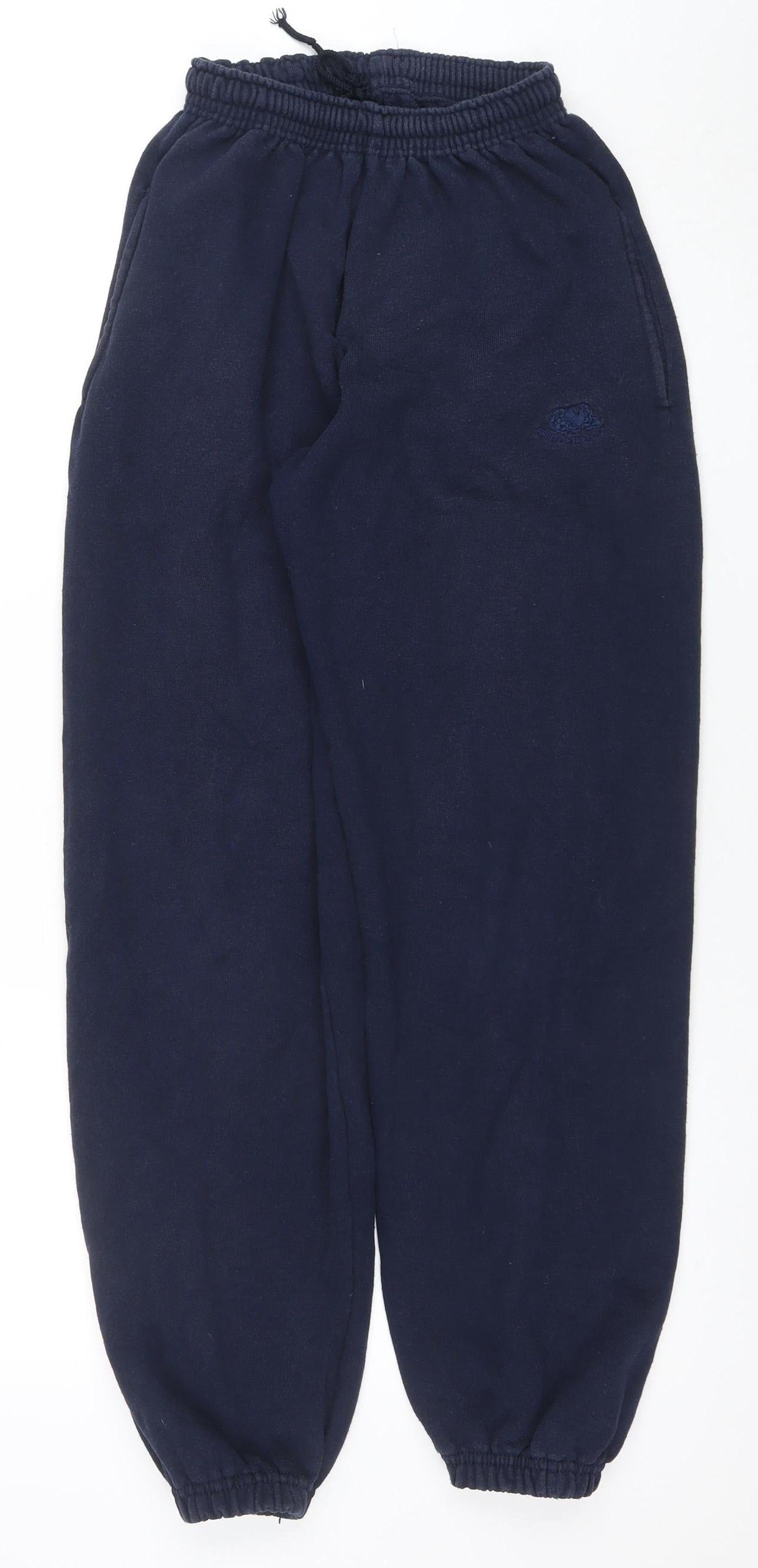 Womens UK Size S Fruit of the Loom Regular Fit Jogger Blue Trousers