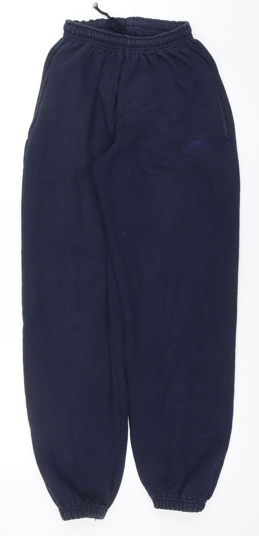 Womens UK Size S Fruit of the Loom Regular Fit Jogger Blue Trousers
