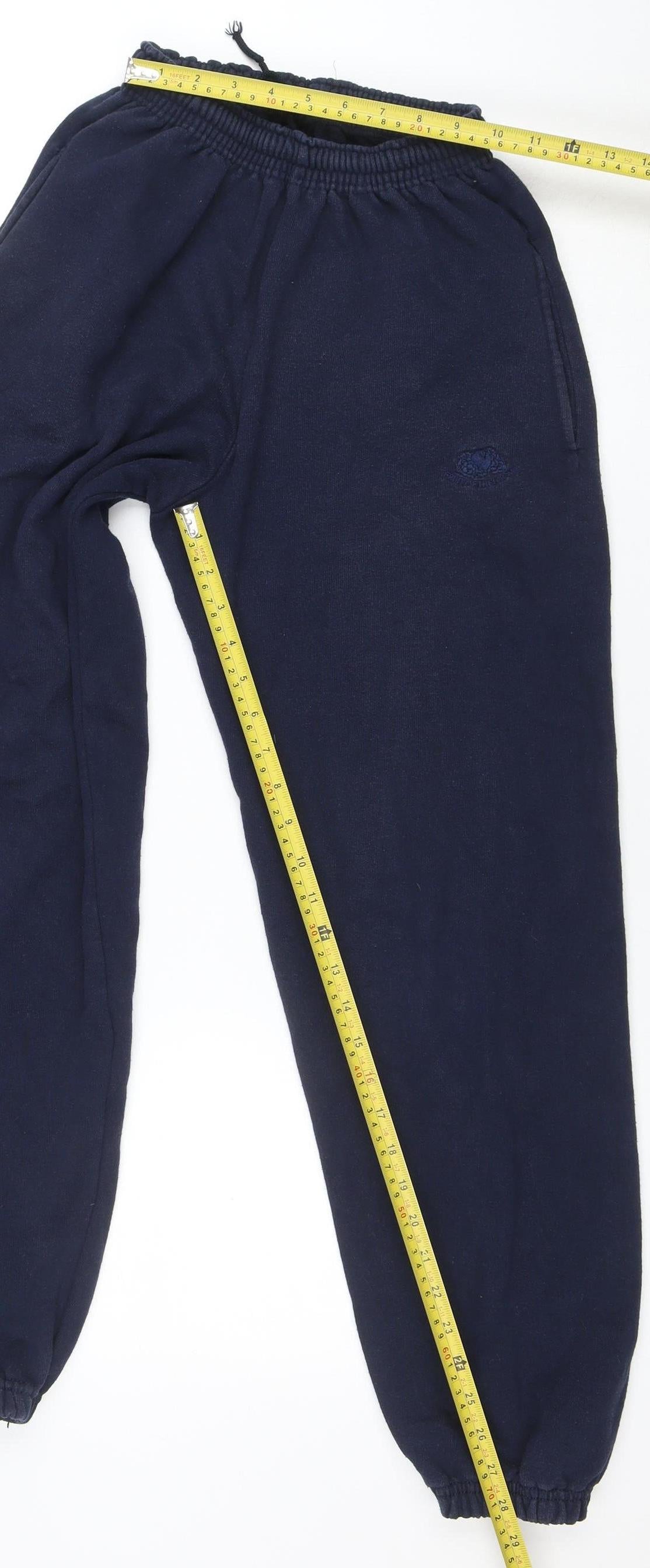 Womens UK Size S Fruit of the Loom Regular Fit Jogger Blue Trousers