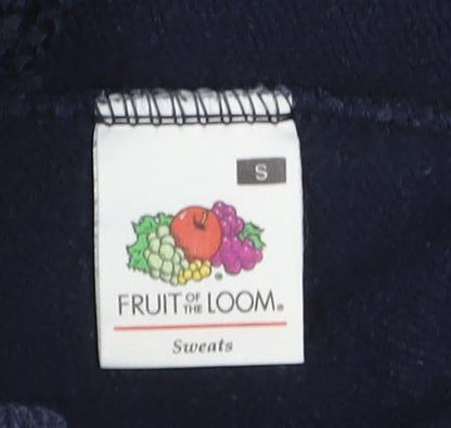 Womens UK Size S Fruit of the Loom Regular Fit Jogger Blue Trousers